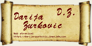 Darija Zurković vizit kartica